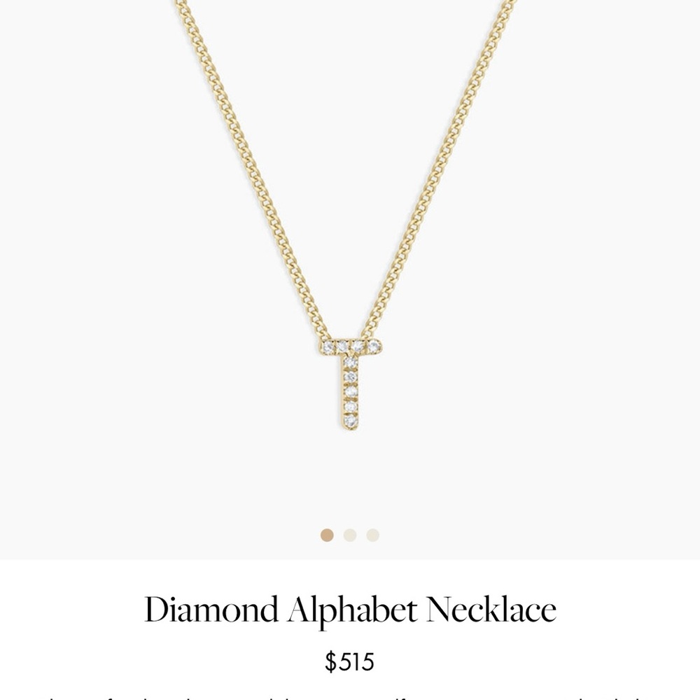 Gorjana Diamond Alphabet Necklace